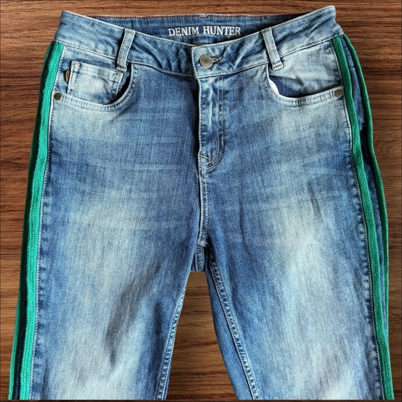 Denim Hunter Custom Fit Lucy High Rise Side Stripe Skinny Jeans Size 28 Blue - Picture 2 of 10